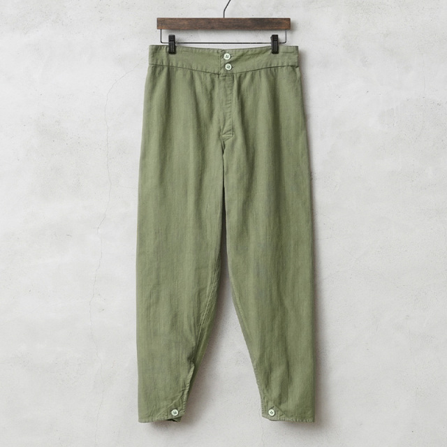 実物 新品 デッドストック ロシア軍 70s スリーピングパンツ ウエストボタン OD染め【キャンペーン対象外】【I】ミリタリーファッション 軍服
