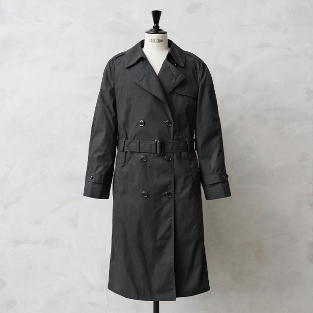 実物 新品 デッドストック 米軍 U.S. NAVY レディース ブラックトレンチコート ライナー付き【6～10サイズ】【キャンペーン対象外】【I】ミリタリー