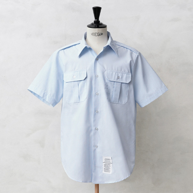 実物 USED 米空軍 AF BLUE ショートスリーブ ドレスシャツ【キャンペーン対象外】【I】ミリタリー