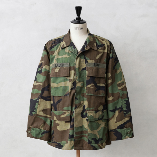 実物 USED 米軍 BDU WOODLAND CAMO ジャケット 後期型 ノンリップ【キャンペーン対象外】【I】ミリタリー