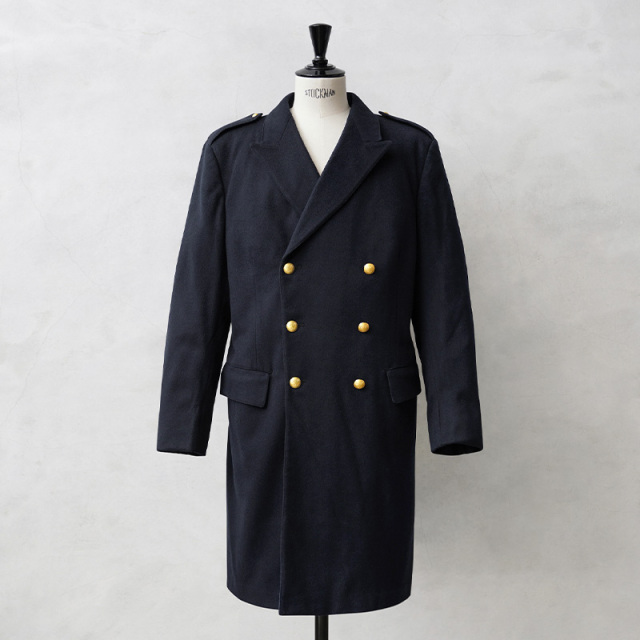 実物 新品 デッドストック スウェーデン軍 DOUBLE BREASTED ウール ロングコート【キャンペーン対象外】【I】ミリタリー