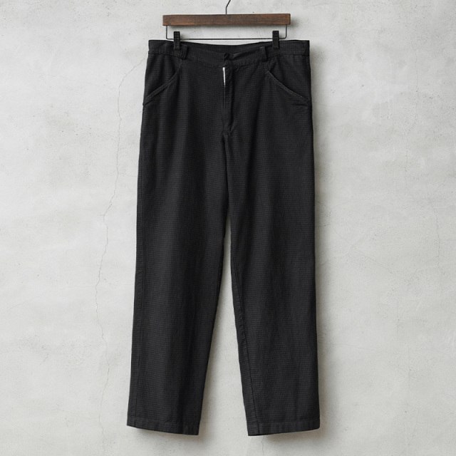 実物 USED ドイツ軍 シェパードチェック コックパンツ BLACK染め【キャンペーン対象外】【I】ミリタリー