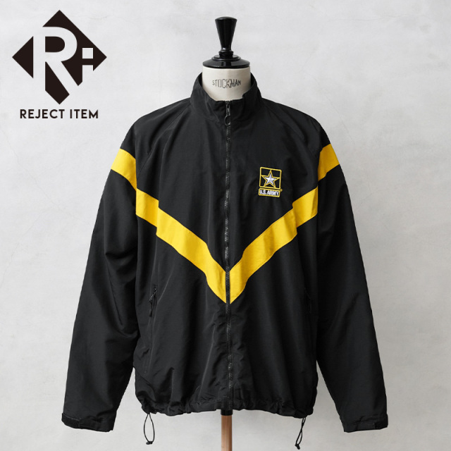 リジェクト 訳あり品 実物 USED 米軍 U.S.ARMY BLACK APFU トレーニングジャケット【キャンペーン対象外】【I】 ミリタリー