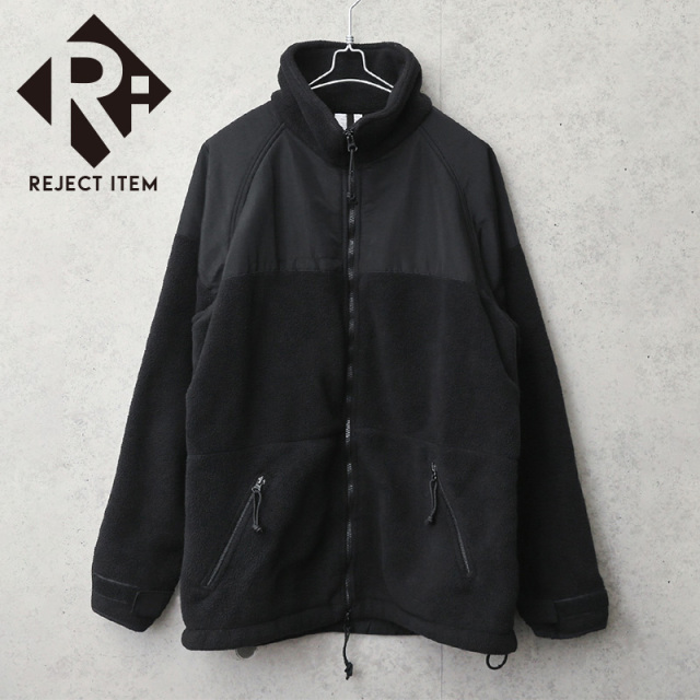 リジェクト 訳あり品 実物 USED 米軍 ECWCS POLARTEC（ポーラテック） フリースジャケット BLACK【キャンペーン対象外】【I】ミリタリー
