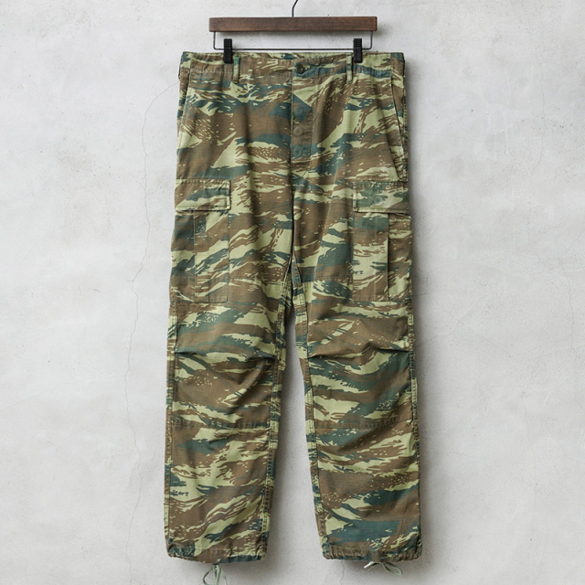 実物 USED ギリシャ軍 リップストップ フィールド カーゴパンツ リザードカモ【キャンペーン対象外】【I】ミリタリー