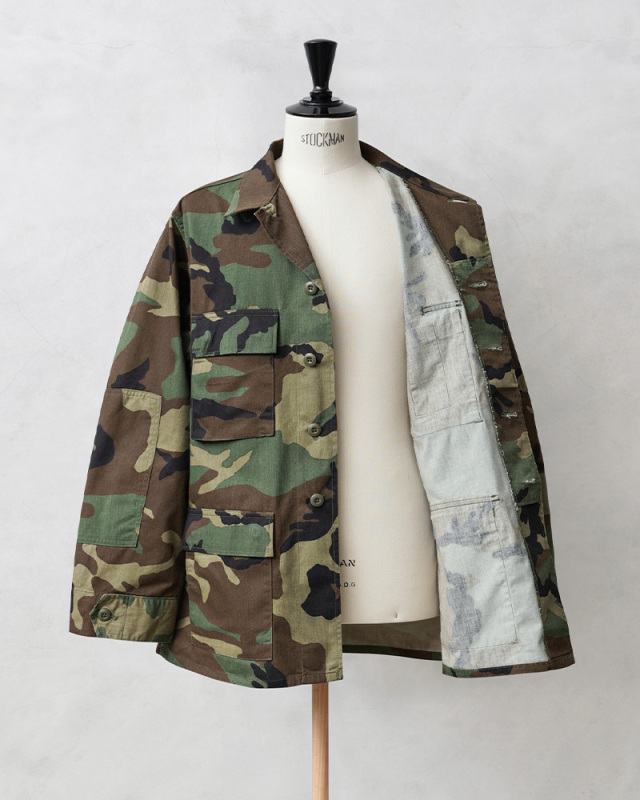 実物 新品 デッドストック 米軍 BDU WOODLAND CAMO ジャケット 後期型