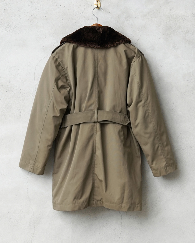 【実物・新品】デッドストック ルーマニア軍 ボア付オフィサーコート 実物 USED ルーマニア軍 レディース BOA COLLAR オフィサー