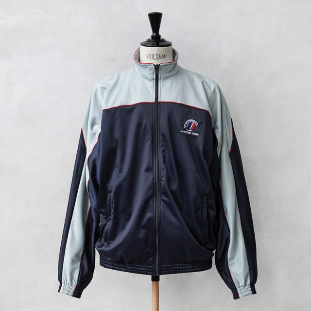 実物 新品 デッドストック フランス軍 ARMEE DE TERRE トラックジャケット ペールブルー×ネイビー / トレーニングジャケット【キャンペーン対象外】【I】ミリタリー