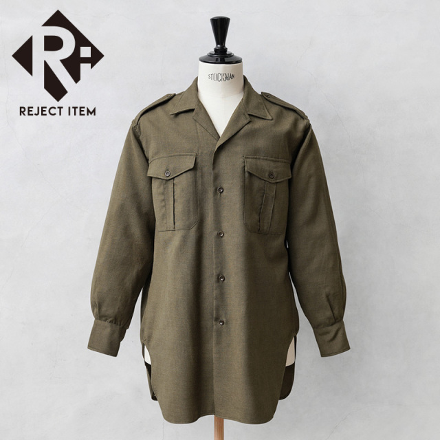 リジェクト 訳あり品 実物 新品 デッドストック フランス軍 1960s ヴィンテージ ウールシャツ【キャンペーン対象外】【I】 ミリタリー