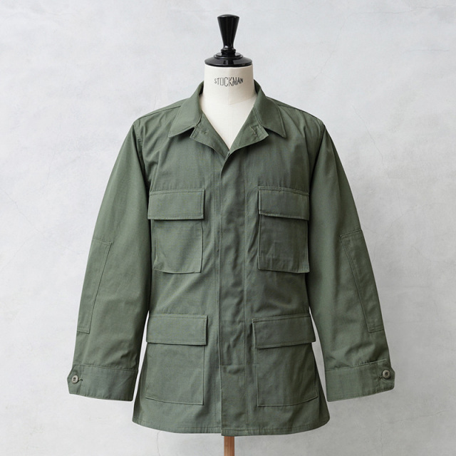実物 新品 デッドストック 米軍 リップストップ BDU ジャケット GREEN 483【キャンペーン対象外】【I】ミリタリー