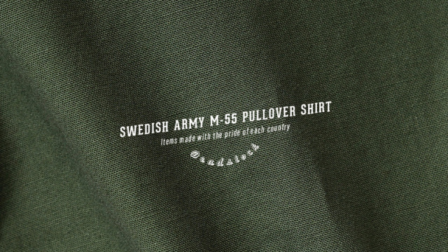 実物 新品 デッドストック スウェーデン軍 M-55 プルオーバーシャツ  