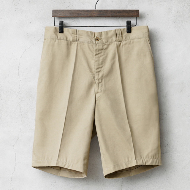 MADE IN USA デッドストック 70～80’s FINESILVER社製 VINTAGE チノショーツ T/Cツイル サイドポケット無し  【キャンペーン対象外】【I】