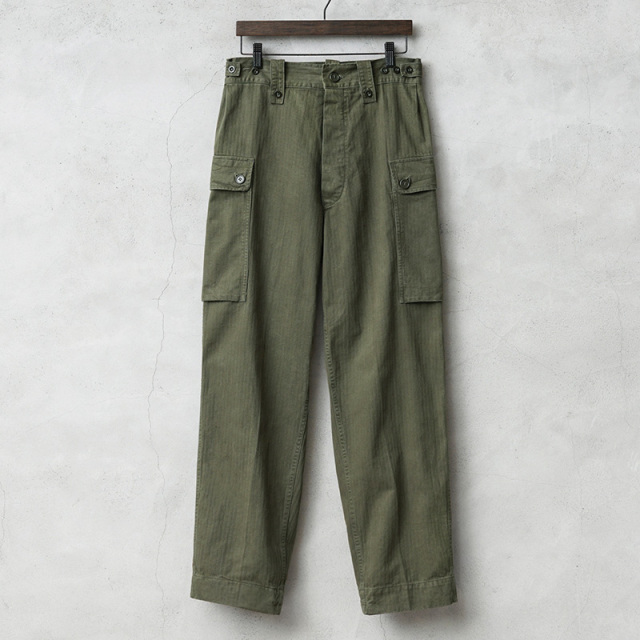 実物 USED オランダ軍 60～70’s HBT（ヘリンボーンツイル）フィールド カーゴパンツ【キャンペーン対象外】【I】ミリタリー
