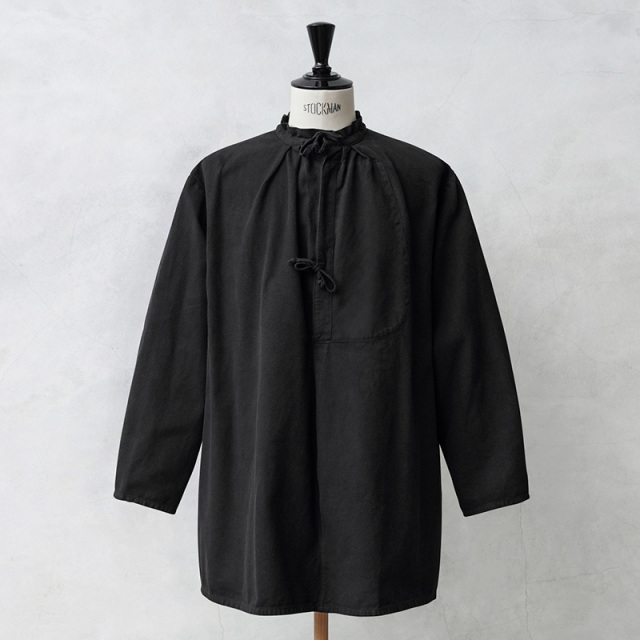 ☆今だけ15%OFF☆実物 USED スイス軍 40’s ヴィンテージ マウンテン スモック BLACK染め / プルオーバーシャツ【キャンペーン対象外】【I】ミリタリー