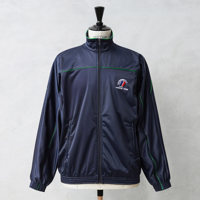 実物 新品 デッドストック フランス軍 ARMEE DE TERRE トラックジャケット ネイビー×グリーンパイピング / トレーニングジャケット【キャンペーン対象外】 【I】ミリタリー