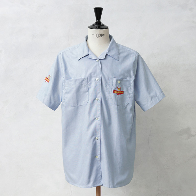実物 新品 デッドストック イギリス ROYAL MAIL ロイヤルメール ショートスリーブ シャンブレーシャツ【キャンペーン対象外】【I】ミリタリー
