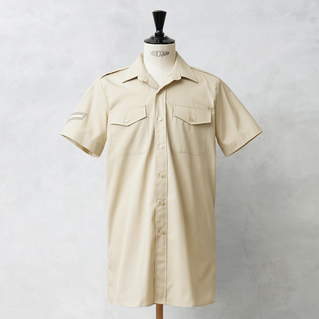 ☆今だけ15%OFF☆実物 USED イギリス軍 FAWN ARMY ALL RANKS ショートスリーブ ドレスシャツ【キャンペーン対象外】【I】ミリタリー