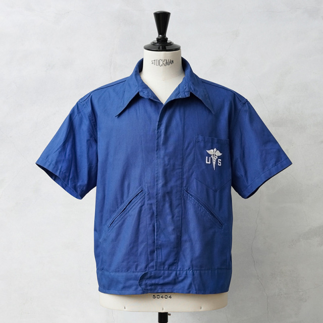 実物 新品 デッドストック 米軍 U.S. ARMY MEDICAL 50's CONVALESCENT ショートスリーブ メディカルシャツ【キャンペーン対象外】【I】ミリタリー