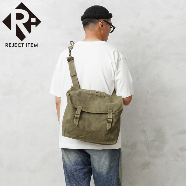 リジェクト 訳あり品 実物 USED イタリア軍 1950～60’s VINTAGE キャンバス ブレッドバッグ / ショルダーバッグ【キャンペーン対象外】【I】 ミリタリー