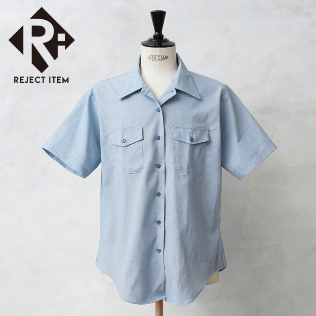 リジェクト 訳あり品 新品 デッドストック 米軍 U.S.NAVY SEAFARER S/S シャンブレーシャツ【キャンペーン対象外】【I】