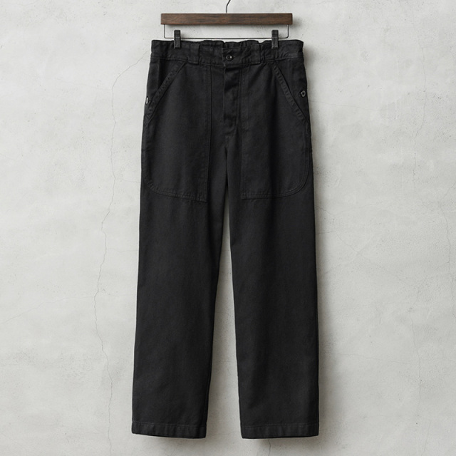 実物 USED スイス軍 1980年代 後期型 ヴィンテージ デニムワークパンツ BLACK染め【キャンペーン対象外】 【I】 ミリタリー