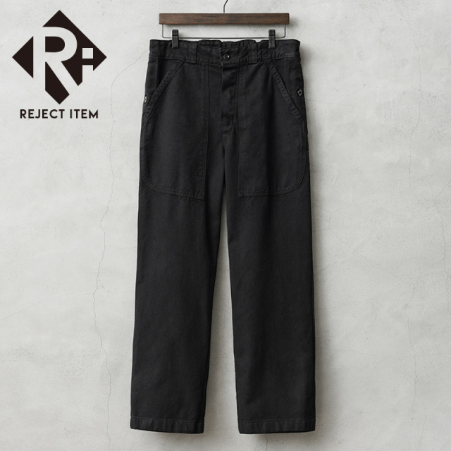 リジェクト 訳あり品 実物 USED スイス軍 1980年代 後期型 ヴィンテージ デニムワークパンツ BLACK染め【キャンペーン対象外】 【I】 ミリタリー