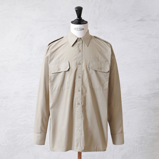 実物 USED オランダ軍 ロングスリーブ オフィサーシャツ【キャンペーン対象外】【I】ミリタリー