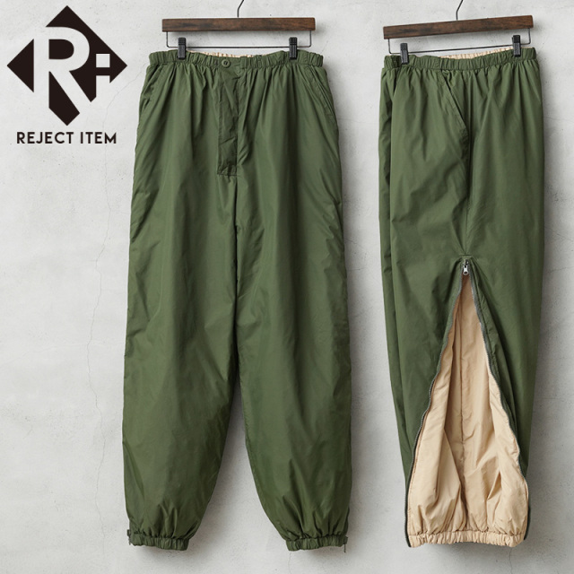 リジェクト 訳あり品 実物 USED イギリス軍 THERMAL（サーマル）インサレーション ハーフジップ リバーシブル パンツ【キャンペーン対象外】【I】 ミリタリー