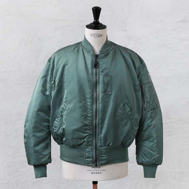 ★カートで割引対象品★GREENBRIER IND.INC グリーンブライヤー インダストリーズ社 MADE IN USA MA-1 フライトジャケット エアフォースマーク SAGE【I】