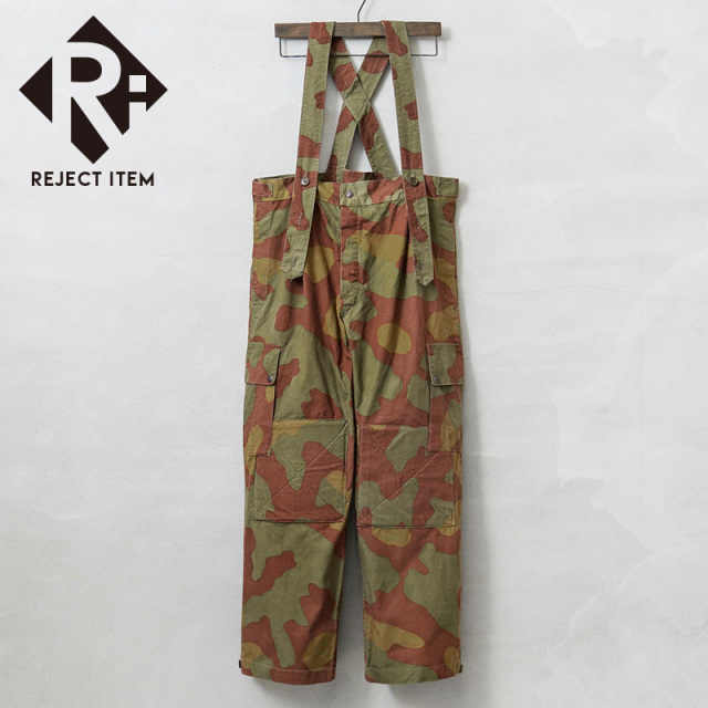 リジェクト 訳あり品 実物 USED イタリア軍 M-29 TELO MIMETICO 60’s パラトルーパー コンバット オーバーパンツ サスペンダー付き【キャンペーン対象外】【I】 ミリタリー