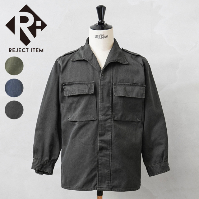 リジェクト 訳あり品 実物 USED スペイン軍 M-67 フィールド プルオーバーシャツ T/C サテン OVER DYED【キャンペーン対象外】【I】 ミリタリー