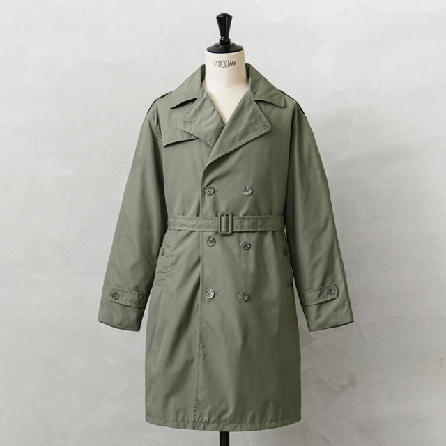 ☆今だけ15%OFF☆実物 USED フランス軍 オフィサー トレンチコート カーキオリーブ【キャンペーン対象外】【I】ミリタリー