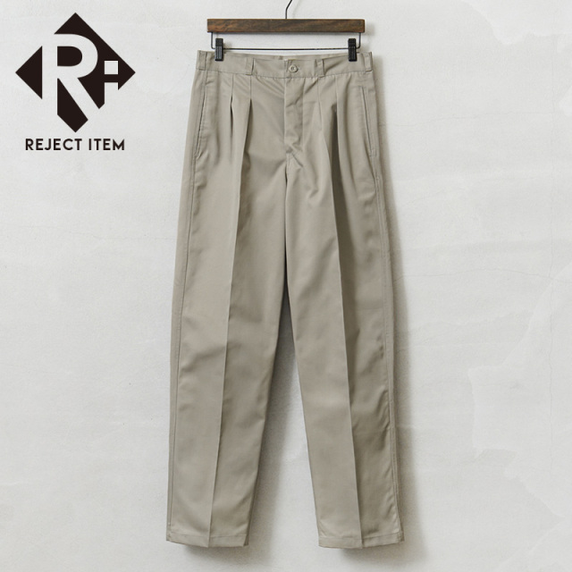 リジェクト 訳あり品 MADE IN GERMANY 新品 デッドストック T/Cツイル ツータック チノトラウザーズ / ドイツ製【キャンペーン対象外】【I】