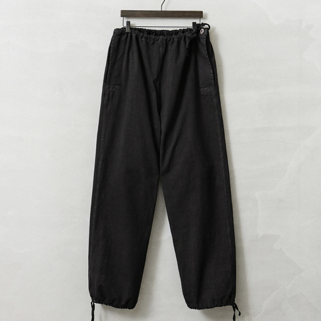 ☆今だけ15%OFF☆実物 USED スウェーデン軍 M-62 コットン スノーカモ パンツ サイド開き BLACK染め【キャンペーン対象外】【I】ミリタリー