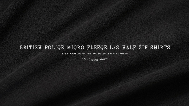 実物 USED イギリス警察 マイクロフリース L/S ハーフジップ