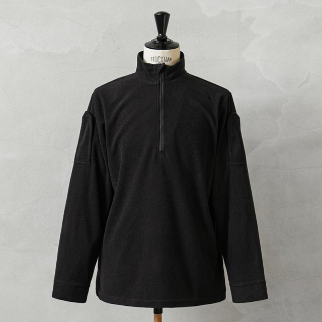 ☆今だけ15%OFF☆実物 USED イギリス警察 マイクロフリース L/S ハーフジップ シャツ スリーブエポレット【キャンペーン対象外】【I】ミリタリー