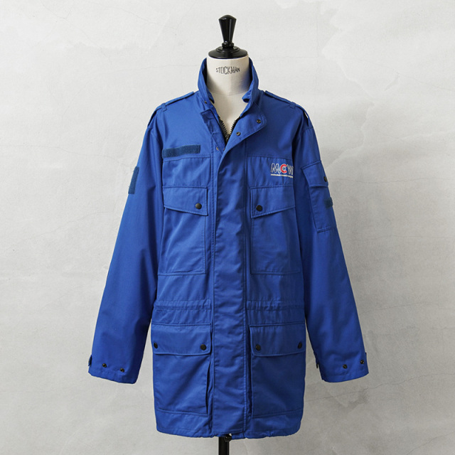 実物 新品 デッドストック オランダ軍 CIVIL DEFENSE フィールドジャケット MCWロゴ ROYAL BLUE【キャンペーン対象外】【I】ミリタリー