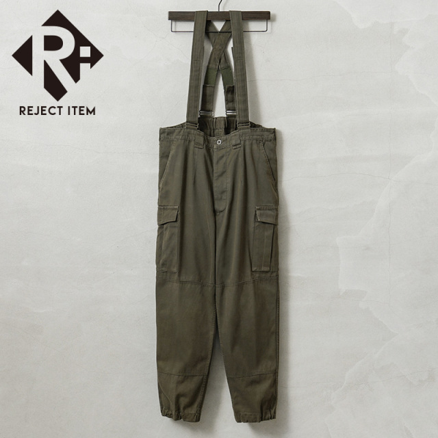 リジェクト 訳あり品 実物 USED オーストリア軍 ダブルニー カーゴパンツ サスペンダー付き【キャンペーン対象外】【I】 ミリタリー