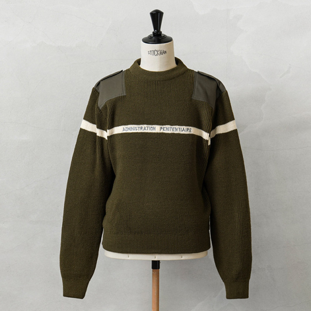 ☆今だけ15%OFF☆実物 新品 デッドストック フランス軍 プリズン ホワイトライン セーター【キャンペーン対象外】【I】ミリタリー