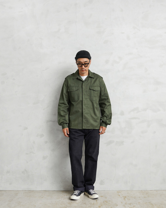 まーさん専用　ヘルムートラング 本人期 ミリタリーシャツ 46 MILITARY 実物 USED イギリス軍 FR ワーキングドレスシャツ BLUE