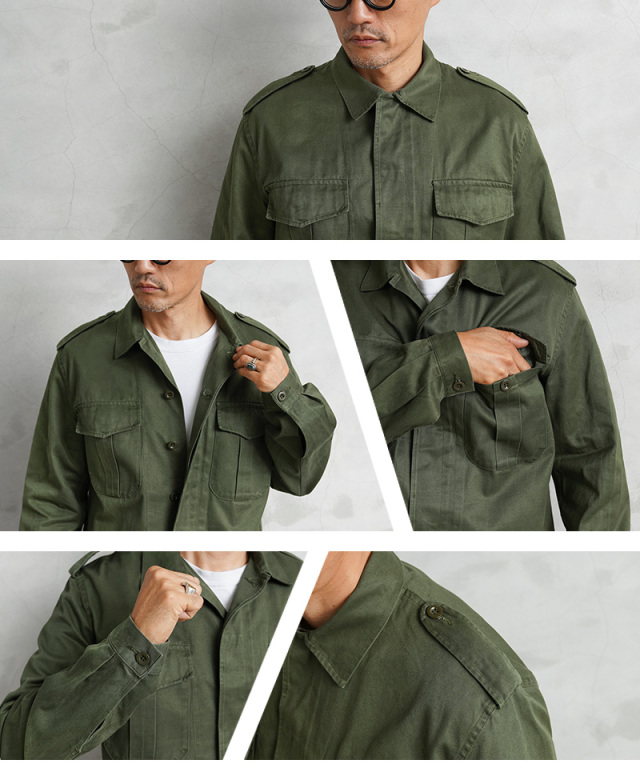 まーさん専用　ヘルムートラング 本人期 ミリタリーシャツ 46 MILITARY 実物 USED イギリス軍 FR ワーキングドレスシャツ BLUE