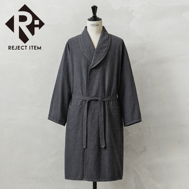 リジェクト 訳あり品 Fashion Seal Healthcare社製 MEDICAL シアサッカー ショールカラー ローブ コート GRAY染め【キャンペーン対象外】【I】