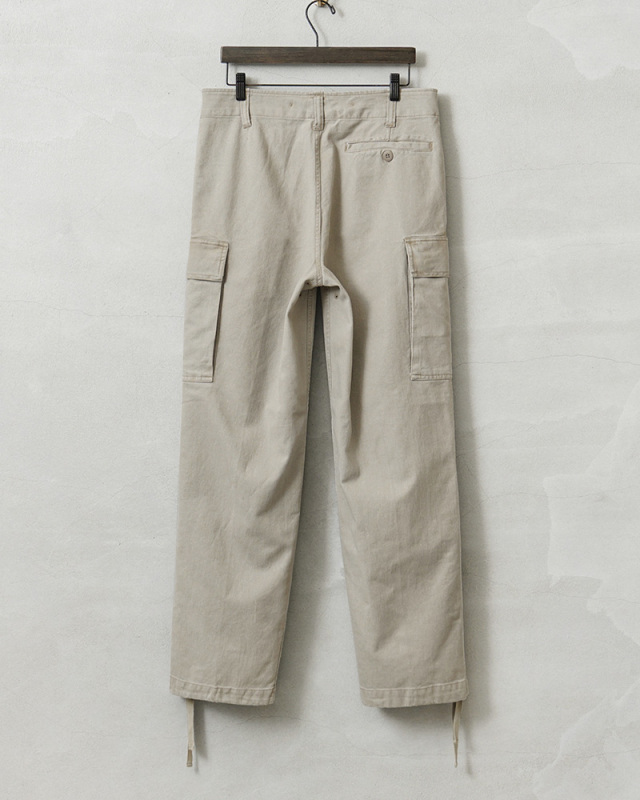 実物 USED ドイツ軍 モールスキン カーゴパンツ オフホワイト