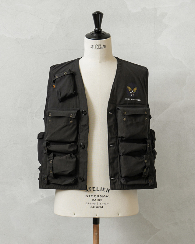 ALPHA アルファ デッドストック MADE IN USA C-1 サバイバル ベスト BLACK