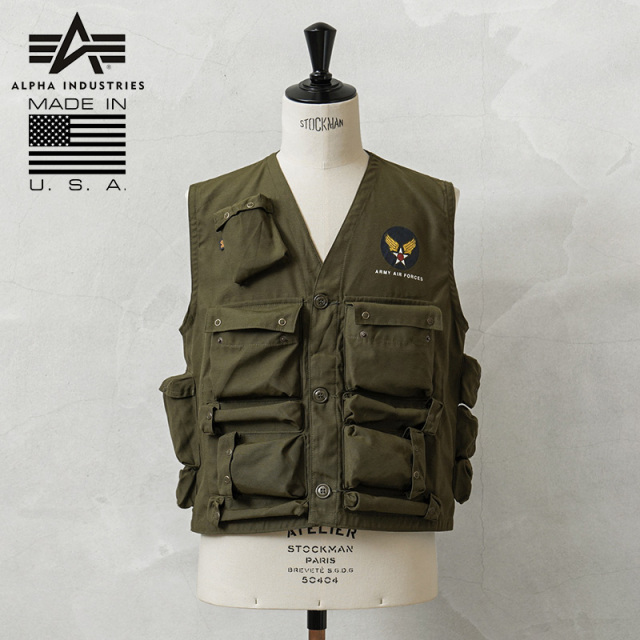 ALPHA アルファ デッドストック MADE IN USA C-1 サバイバル ベスト OLIVE【キャンペーン対象外】【I】