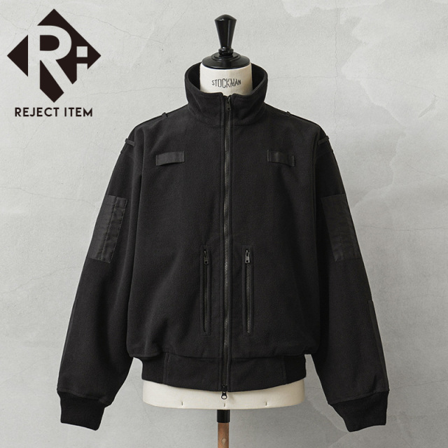 リジェクト 訳あり品 実物 USED イギリス警察 WINDPROOF POLICE フリースジャケット ALL BLACK【キャンペーン対象外】【I】 ミリタリー
