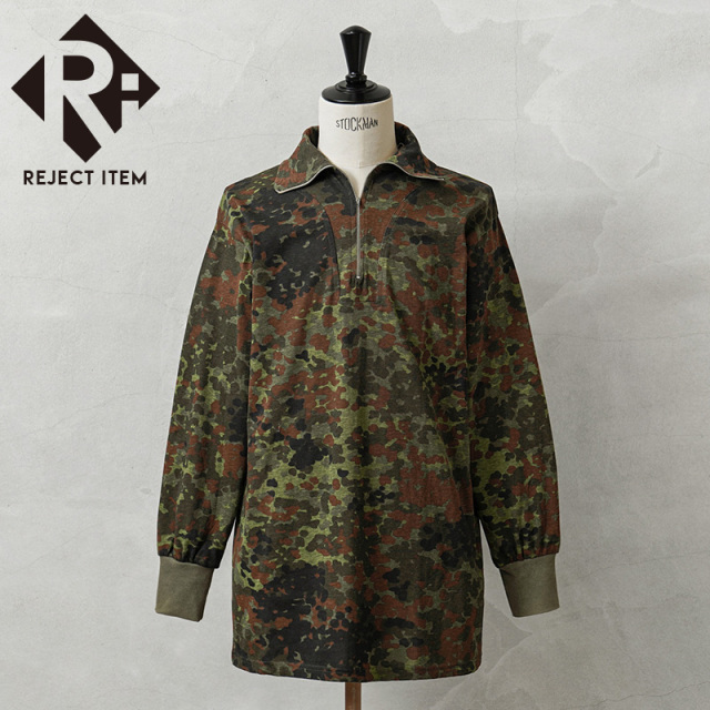リジェクト 訳あり品 MIL-TEC ミルテック ドイツ軍 フレクターカモ 1/4 ZIP シャツ / フレックカモ フレックターン【キャンペーン対象外】【I】