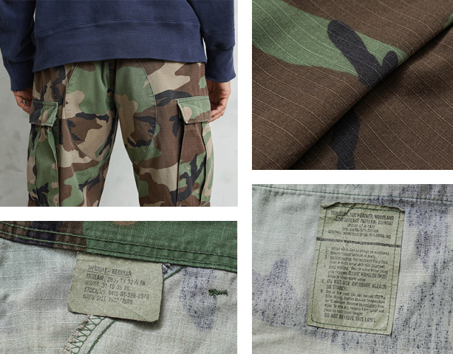 1996\" 米軍実物　BDUパンツ　ウッドランド　M-R　リップ　355 実物 USED 米軍 BDU WOODLAND CAMO リップストップ カーゴパンツ