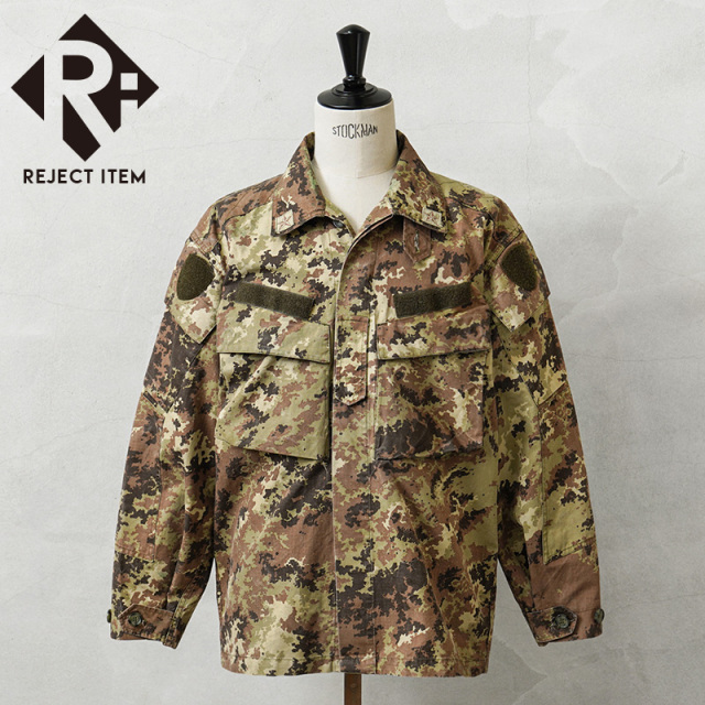 リジェクト 訳あり 実物 USED イタリア軍 リップストップ コンバットジャケット ベジタトカモ TYPE 1【キャンペーン対象外】【I】 ミリタリー