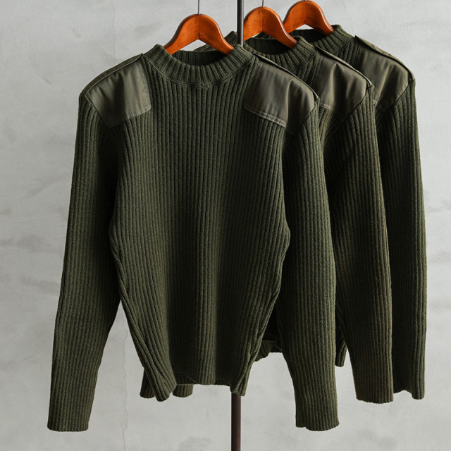実物 新品 デットストック 米軍 ウール コマンドセーター OD【キャンペーン対象外】【I】ミリタリー